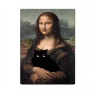 Mona Lisa Black Cat Magnet